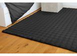 Teppich PADIRO "Hailey 125", schwarz, B:80cm H:30mm L:150cm, Polyester, Teppiche, Teppich, Softtouch