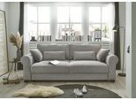 Schlafsofa ED EXCITING DESIGN "Angelina", grau, B:250cm H:95cm T:125cm, 92% Polyester, 8% Nylon, Sofas, Schlafsofa, mit Bettkasten & 4 Zierkissen