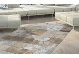 Teppich KAYOOM "Cobra 343", beige, B:125cm H:18mm L:180cm, Rindsleder, Teppiche, Teppich, Teppich aus Leder, gelasertes Design, handgefertigtes Unikat
