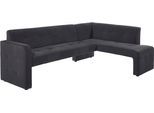 Essbank EXXPO - SOFA FASHION "Barista, bequem und elegant, hohe Bodenfreiheit", schwarz, B:245cm H:83cm T:159cm, Luxus-Microfaser (100% Polyester), Sitzbänke, Essbank, Eckbank Barista bequem und elegant, hochwertige Detailverarbeitung