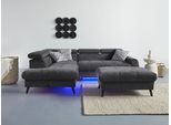 COTTA Ecksofa "Mia L-Form mit 3 Zierkissen" wahlweise mit Bettfunktion, Bettkasten, Beleuchtung & Wireless-Charger