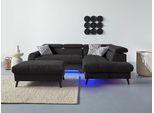 COTTA Ecksofa "Mia L-Form mit 3 Zierkissen" wahlweise mit Bettfunktion, Bettkasten, Beleuchtung & Wireless-Charger