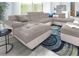 COTTA Polstergarnitur »Speedway U-Form«, (Set), Set bestehend aus: Wohnlandschaft mit Kopfteilverstellung & Hocker
