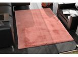 Hochflor-Teppich OCI DIE TEPPICHMARKE "ROCKY SOFT", rot (rosenholz), B:160cm H:35mm L:230cm, Polyester, Teppiche, Kunstfell, weich, kuschelig, maschinell gewebt, Kaninchen Haptik