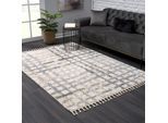 Hochflor-Teppich SANAT "Versay 1504", beige (creme), B:120cm H:45mm L:170cm, Kunstfaser, Teppiche, Wohnzimmer, Langflor, Shaggy Teppich