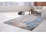 Teppich ARTE ESPINA "Ocean 300", bunt (multi, blau), B:170cm H:23mm L:240cm, Viskose, Teppiche, Teppich, Angenehm flauschige Haptik, handgefertigte Unikate, pflegeleicht