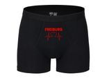 multifanshop Herren Boxer Short - Freiburg - Herzschlag - Druck rot - Unterwäsche