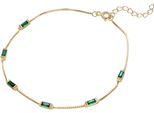 Armband FIRETTI "Schmuck Geschenk Silber 925 Armschmuck Armkette Rainbow", bunt (gelbgoldfarben, dunkelgrün, dunkelgrün), Armbänder, Damen, 22cm, Silber 925 (Sterlingsilber), Armband, mit Zirkonia (synth.)