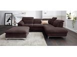 COTTA Polstergarnitur »Teresa L-Form«, (Set), Set bestehend aus: Ecksofa mit Kopfteilverstellung & Hocker