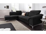 COTTA Polstergarnitur »Teresa L-Form«, (Set), Set bestehend aus: Ecksofa mit Kopfteilverstellung & Hocker