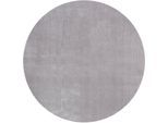Teppich MERINOS "Loft 37", grau, H:16mm Ø:200cm, Polyester, Teppiche, Teppich, Kunstfellteppich besonders weich und kuschelig, Fell Haptik