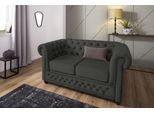 Chesterfield-Sofa HOME AFFAIRE "New Castle", grau (graphit), B:148cm H:72cm T:86cm, Sofas, mit hochwertiger Knopfheftung in Chesterfield-Design, B/T/H: 148/86/72