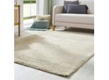Hochflor-Teppich ANDIAMO "Chicago", beige, B:120cm H:40mm L:170cm, Obermaterial: 100% Polypropylen, Teppiche, Uni Farben, weich & kuschelig, ideal im Wohnzimmer & Schlafzimmer