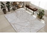 Teppich THE CARPET "Mila", grau, H:8mm Ø:200cm, Polyester, Teppiche, Teppich, moderner Wohnzimmer Teppich elegant glänzender Flor