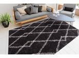 Teppich ME GUSTA "Orlando 125", grau (anthrazit), B:160cm H:27mm L:230cm, Polyester, Teppiche, Teppich, Weicher Hochflorteppich, dezent gestaltet,Fußbodenheizung geeignet
