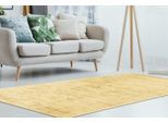 Teppich PADIRO "Karma 125", gold, B:120cm H:8mm L:170cm, Viskose, Teppiche, Teppich, Handgewebter Teppich mit 3D-Design, weiche Haptik, pflegeleicht