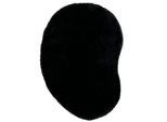 Hochflor-Teppich BRUNO BANANI "Dana Bean shape, besondere Form, weich, Mikrofaser Teppiche" Gr. 72, schwarz, B:200cm H:30mm L:300cm, Kunstfaser, Teppiche, organische Form, uni, Wohnzimmer, Schlafzimmer, Esszimmer