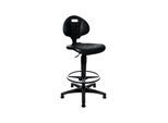 Topstar Arbeitsdrehstuhl Tec 20 Bodengleiter+Fußring Polyurethanschaum schwarz 590-840mm (72220 PU0T)