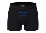 multifanshop Herren Boxer Short - Holstein - Herzschlag - Druck blau - Unterwäsche