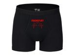 multifanshop Herren Boxer Short - Frankfurt - Herzschlag - Druck rot - Unterwäsche