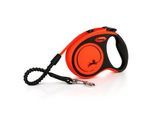 Flexi XTREME Gurt-Rollleine orange/ schwarz S, 5 m