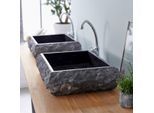 Waschbecken aus Marmor Scrula Slim black