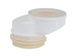 WC Anschluss exzentrisch 60 mm - Weiß - Ø 100 mm
