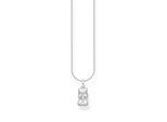 Kette mit Anhänger THOMAS SABO "THOMAS SABO x HARIBO: Kette mit Goldbär" Gr. 50, silber (silberfarben), Halsketten, Damen, 50, Silber 925 (recycelt)
