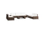 vidaXL 8-tlg. Garten-Lounge-Set Poly Rattan Braun