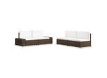 vidaXL 4-tlg. Garten-Lounge-Set Poly Rattan Braun
