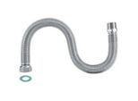 Edelstahl-Wellrohr 1/2'' AG x 1/2'' Überwurfmutter - ausziehbar von 200 - 410 mm