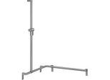 Duschhandlauf Normbau Serie Cavere aus Aluminium, mit Brausehalter + Befestigung, Anthrazit-Metallic, 1100 x 1100 x 1200 - 7486110095