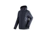 Funktionsjacke MAIER SPORTS "Gregale DJ W", Damen, Gr. 42, blau (dunkelblau), Außenjacke: 100% Polyester / Innenjacke: 100% Polyester, Jacken Funktionsjacke, Damen Wanderjacke wasserdicht, Outdoorjacke mit Kapuze