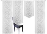 HOME WOHNIDEEN Schiebegardine »JENNA«, (4 St.), Schiebevorhang Jacquard Set