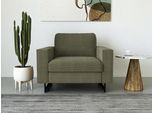 Places of Style Loveseat »Pinto 105 cm, Cord, Chenille, Lederoptik«, mit Keder, Metallfüssen und auch in Cord Bezug erhältlich