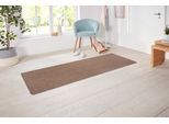 Läufer HANSE HOME EXCLUSIV "Liberty", beige (beige, braun), B:80cm H:7mm L:400cm, Polypropylen, Teppiche, Läufer, Uni-Meliert, robust, kräftige Farben, rundherum farbige Kettelung