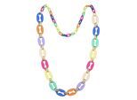 Lange Kette "Candy Loop", Damen, Gr. onesize, PTFE-Kunststoff, bunt (multi), COLLEZIONE ALESSANDRO, Basic, Halsketten, bunte Gliederkette