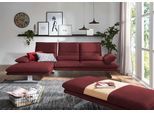 Ecksofa W.SCHILLIG "broadway, Designsofa mit tollem Sitzkomfort, L-Form", rot (burgundy z69), B:291cm H:94cm T:164cm, Longlife Xtra-Leder Z69: Das feinnarbige, gedeckte Softleder Z69 besticht durch seine außergewöhnliche Weichheit im trendigen »Vintage-Look«, Hautstärke 0, 9 - 1, 1 mm, Sofas, Ecksofa, Sitztiefenverstellung, Kopfteil- & Seitenteilverstellung, Breite 291cm