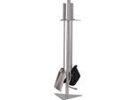 Kamingarnitur FIREFIX, silber, B:18cm H:60cm L:16cm, Edelstahl, Reinigungs-Sets, 4-tlg.