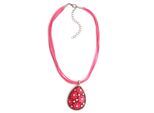 Kette mit Anhänger ALLGÄU REBELL "Henrike", Damen, Gr. onesize, PTFE-Kunststoff, rosa, Basic, Halsketten, mit schimmernden Glassteinen