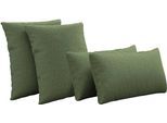 Polsterauflage SIT & MORE "Neapel", grün (olive), T:10cm, 95% Polyester 5% Polyamid, Polsterauflagen, Polsterauflage, 4 Stück im Set