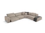 Ecksofa EGOITALIANO "Beverly, extravangantes Designsofa mit erstklassigem Sitzkomfort", grau (opal grau), B:378cm H:95cm T:282cm, Luxus-Micofaser Lederoptik (100% Polyester) ist ein neues technisches Gewebe mit einem visuellen und taktilen Aspekt, der dem Nubuk sehr nahe kommt, mit innovativen Eigenschaften. Seine außerordentliche Weichheit kommt von einem exklusiven Produktionsprozess, der Unrein