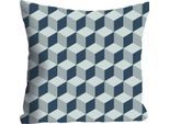 Dekokissen QUEENCE "»Würfel«", bunt (bunt, bedruckt), B:40cm L:40cm, Polyester, Dekokissen_Sitzkissen_Kissenhüllen, Kissenhülle ohne Füllung, 1 Stück