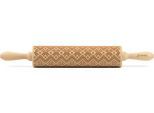 Teigroller FOLKROLL "3D-Motiv-Teigrolle", braun, L:43cm, Massivholz, Teigroller, Skandinavien
