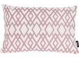 Dekokissen DONE. "Windsor Diamond", rosa (altrosa, weiß), B:40cm L:60cm, Baumwolle, Polyester, Dekokissen_Sitzkissen_Kissenhüllen, Jacquardgewebte Kissenhülle ohne Füllung mit Reißverschluss, 1 Stück