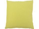 Dekokissen GÖZZE "Milano", grün (hellgrün, unifarben), B:40cm L:40cm, Polyester, Dekokissen_Sitzkissen_Kissenhüllen, mit Reißverschluss, Kissenhüle ohne Füllung, 2 Stück