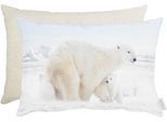 Dekokissen APELT "1418" Gr. 1, beige (natur, weiß, gemustert), B:35cm H:5cm L:45cm, Polyester, Dekokissen_Sitzkissen_Kissenhüllen, Wendekissenhülle mit Füllung, 1 Stück