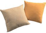 Dekokissen ADAM "Easy Diamond", gelb (curry, gemustert), B:50cm L:50cm, Baumwolle, Dekokissen_Sitzkissen_Kissenhüllen, Reißverschluss, gemustert, Wendekissenhülle ohne Füllung, 1 Stück