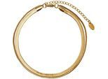 Armband FIRETTI "Schmuck Geschenk Edelstahl Armkette, auch als Fußkette tragbar", gold (gelbgoldfarben), Armbänder, Damen, 25cm, Edelstahl, Armband, Made in Germany