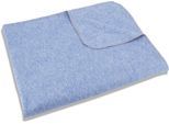 Wohndecke SETEX "Kuscheldecke", blau (hellblau), B:75cm L:120cm, Baumwolle, Polyester, Wohndecken, Wohndecke, mit Ziernaht in Melange-Optik, Kuscheldecke